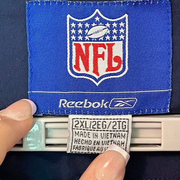 Y2K Vintage Reebok NFL Patriots Pullover Jacket 2XL V-Neck Retro Throwback Logo - Picture 4 of 4